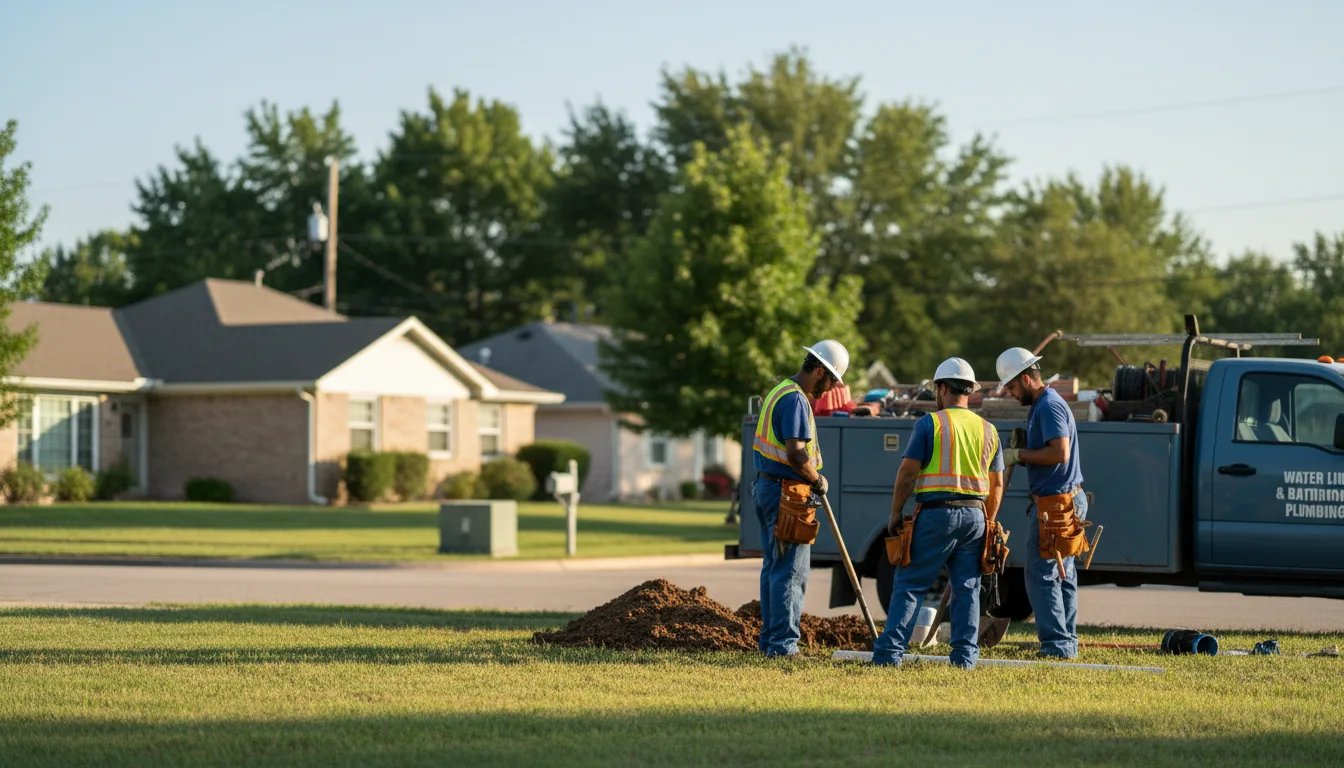 Residential water line and bathroom plumbing service in Owensboro, KY